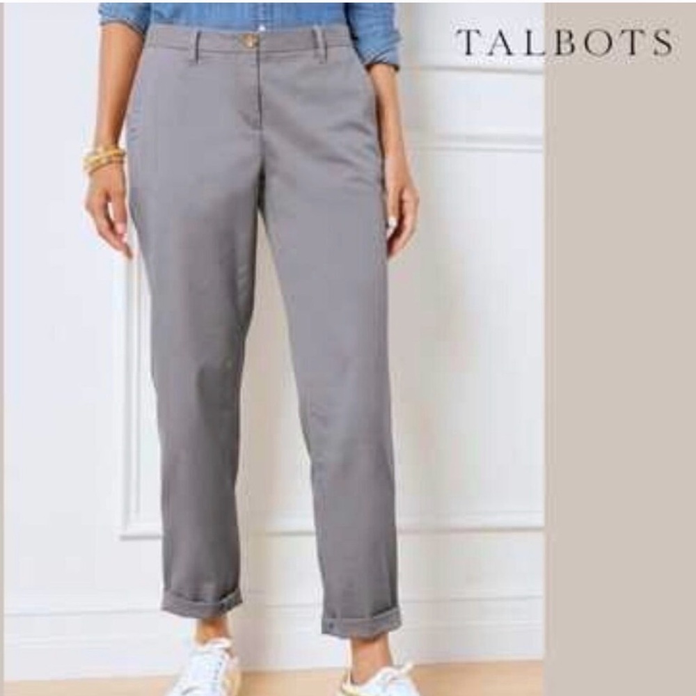 Talbots Women's Gray Straight-Leg Pants